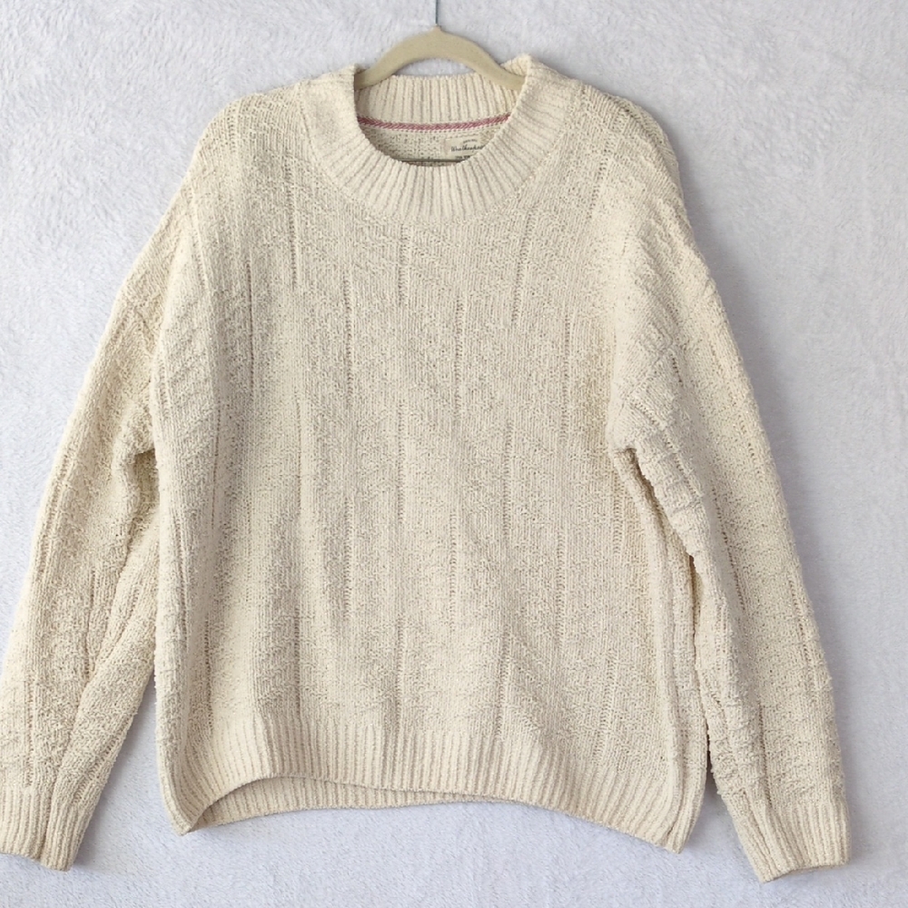 Weatherproof Women's White Metallic Thread Vintage Style Sweater Size XL